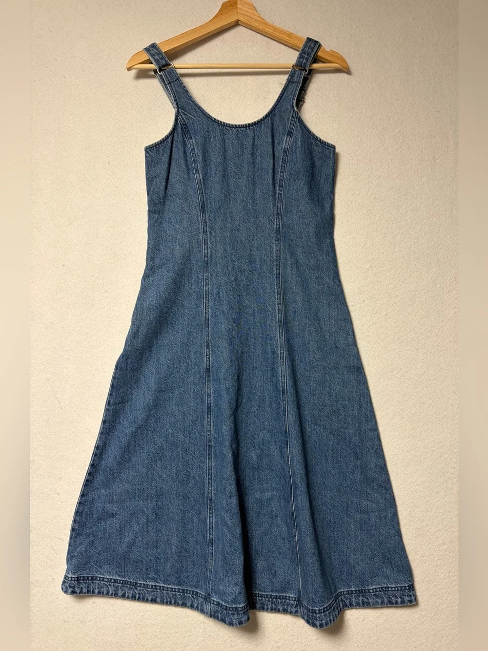 Madewell Denim Midi Dress XXS Adjustable Straps Fit & Flare NWT Fair Trade